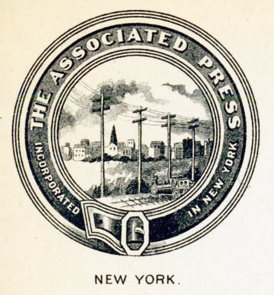 Телеграфные столбы на логотипе Associated Press, 1900 / newyorkhistoryblog.org